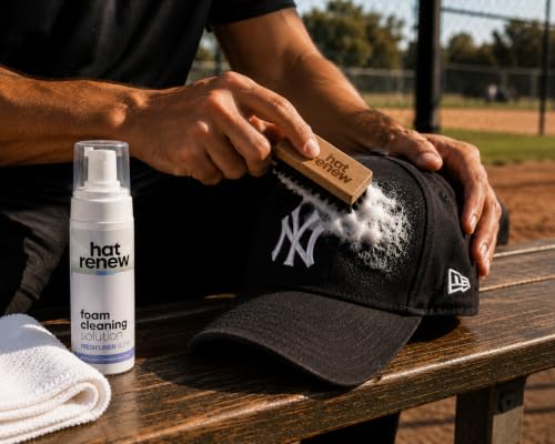 Hat Renew Eco-Friendly Ingredients Foaming Hat Cleaner Kit - Fresh Linen Scent - Sweat Stain & Odor Remover for Hats & Caps - No Soaking, No Washing Machine - Safe for Embroidery & Structured Hats - view 2