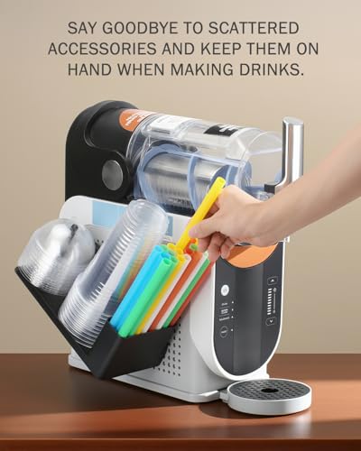 Cup Organizer for Ninja Slushie Machine FS301 & FS300-3-in-1 Side-Mounted Holder for Cups, Lids & Straws - Accessories for Ninja Slushie Machine - view 7