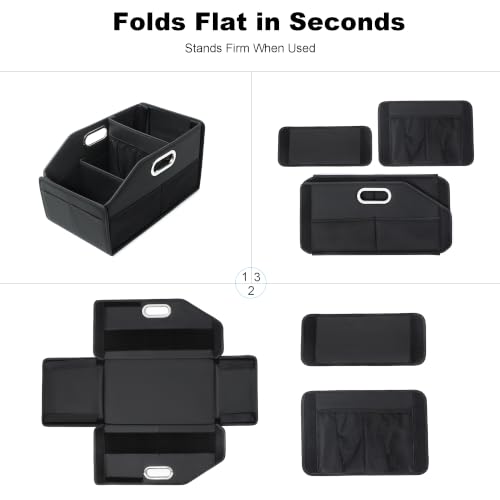 Car Seat Storage Organizer,Reinforced Dividable PU Leather Car Caddy Basket - view 6