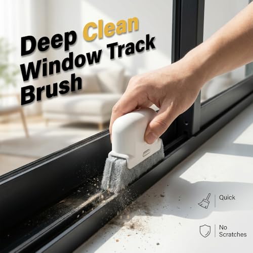2-in-1 Groove Cleaning Tool, Window Sill Track Cleaner Tools (Gray) - view 2