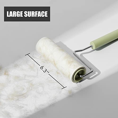 Extra Sticky Large Surface Lint Roller, 6.3''Wide Roller for Pet Hair - view 3