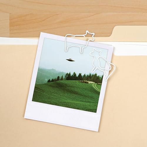 Genuine Fred Filing Saucer Paperclip Dispenser UFO Holder with Cow Paperclips, Space Themed Desktop Organizer Fun and Functional Desk Accessory for Home and Office - view 5