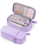 Durable Pen Pencil Case Big Storage Pen Pouch Bag for School Supplies Office College Teen Girls Adults, Purple