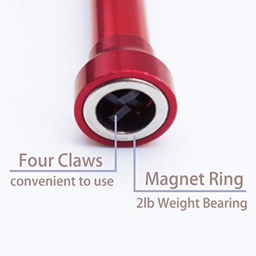Flexible Claw Pickup Tool with Magnet, 28", 2-in-1 Magnetic Pickup Tool,4-Finger Claw,Rustless Spring,Versatile - view 4