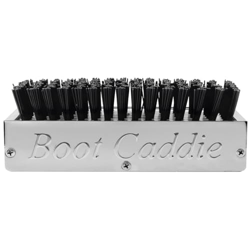 98990 Chrome Aluminum 7-1/2" (L) x 2-5/8" (H) x 3" (D) Boot Caddies Black Brush