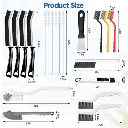 20 Pcs Crevice Cleaning Brush, V-Shaped Grout Brush for Kitchen - view 2