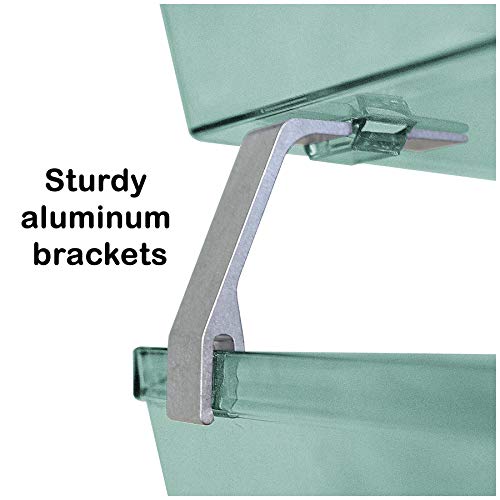 Facility 2 Tier Letter Tray, Side Load, Letter Size/A4, Desktop File Organizer, Plastic (Clear Green Color) - view 5