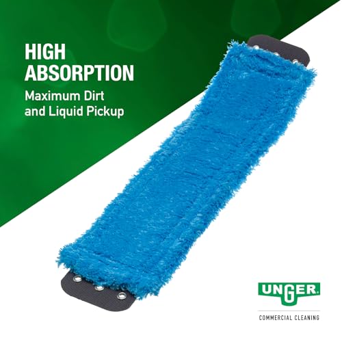 Commercial SmartColor MicroMop 15.0, 16" Wet Microfiber Mop Pad, Reusable - Heavy-Duty Floor Cleaning, Blue - MM40B - view 6