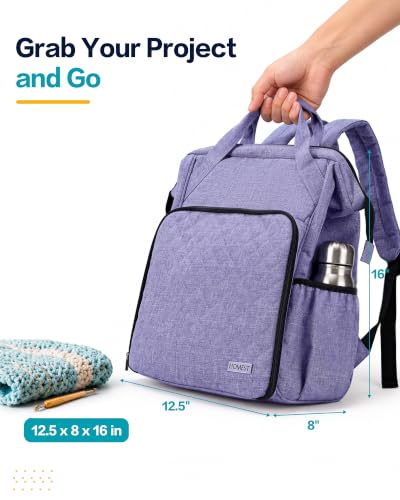 Crochet Bag Organizer for Yarn Storage, Knitting Bag and Accessories - view 6
