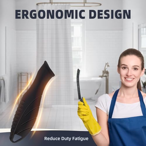 Hard Bristle Crevice Cleaning Brush - Home Cleaning Tools, Multi-Purpose Crevice Supplies for Kitchen, Bathroom, Toilet, Window, Vehicle, Faucets, Grout, Home (3, Black) - view 2