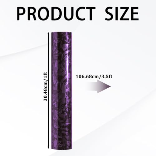 Gloss Purple Forged Carbon Fiber Car Vinyl Wrap Film, 1Ft x3.5Ft - view 2
