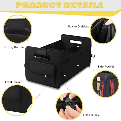 Car Trunk Organizer, Collapsible Car Organizers and Storage Large Black - view 3