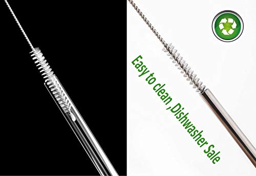 Straw Cleaner Brush for Stanley Extra Long 12 inch, Extra Wide 12mm diam for 40/30/20 oz Stanley Mug, Nylon Bristles and Stainless Steel Handle Straw Brush for 40 oz Stanley(10 PCS) - view 6