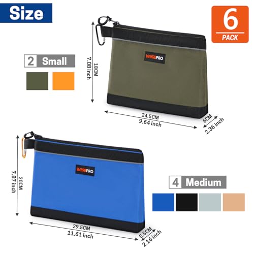 Tool Pouches with Zipper, Multi-Purpose Utility Tool Bags Organizer - view 2