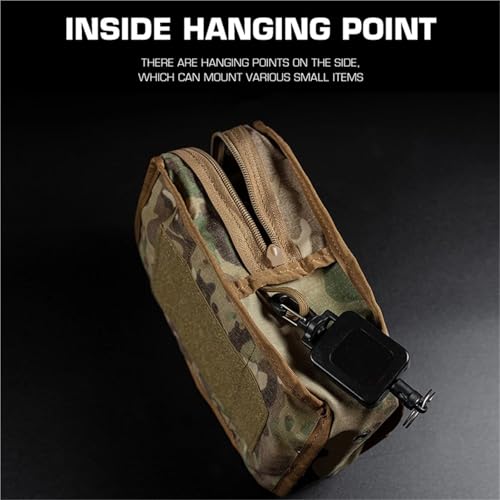 Tactical Tall GP Pouch, Large Capacity MOLLE Utility Storage Bag - view 6