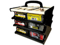 Fastner Caddy - Portable Hardware Organizer With Handle - Stackable Screw Storage - Fits Up To 12 Standard 1lb Boxes of Screws, Nails, & Other Fasteners - Workbench Organization Bins