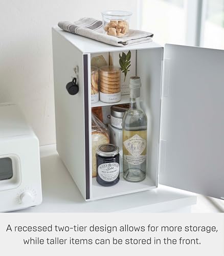 Home Tower Bread Box Keeper Holder Container, Metal Bread Holder Saver, Slim Space Saving Counter Storage - Steel - view 3
