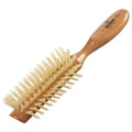 LC7 Half Radial Hair Brushes for Women Curling Hair Brush Made of Cherrywood - White Natural Boar Bristle Hairbrush Adds Volume to Shoulder Length Hair - Salon Style Pure Wood Brush from