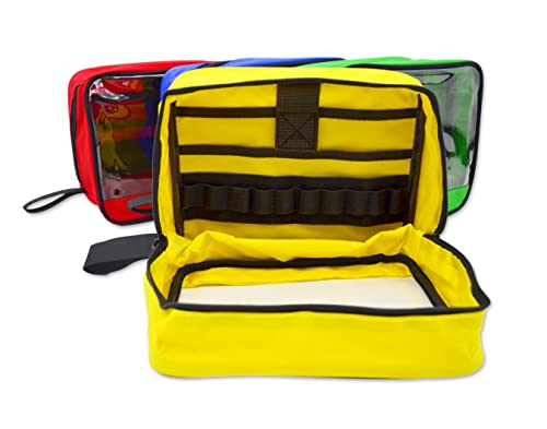 Premium Color Coded Organizer First Aid Kit Accessory Pouches - Extra Large - Zippered Bag with Transparent Window - Set of 4 for EMT, Trauma, IFAK Medic Kits - view 3