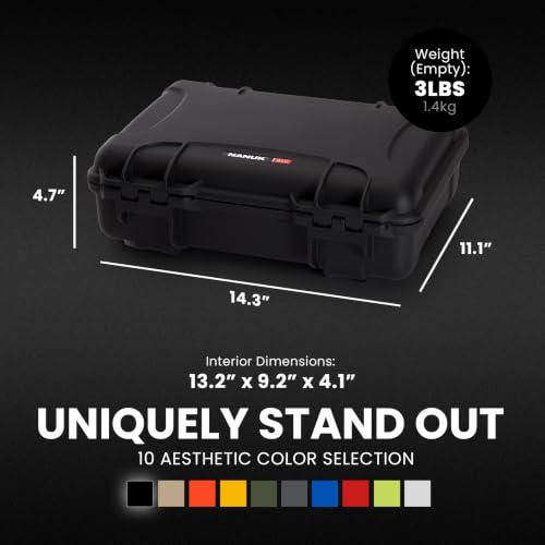 910 Hard Case with Customizable Cubed Foam, IP67 Waterproof, Dustproof and Impact Resistant, 14.3” x 11.1” x 4.7”, Rugged Construction for Ultimate Protection, Made in Canada – Black - view 6
