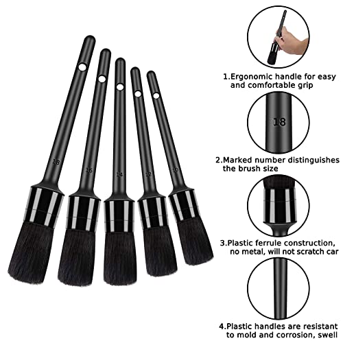 9pcs Auto Car Detailing Brush Set Car Interior Cleaning Kit - view 3