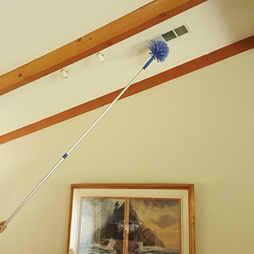 Cobweb Duster, Extendable Reach 20 feet, Ceiling Fan Duster | 3-Stage Aluminum Telescoping Pole | Medium Stiff Bristles | Long Handle Webster Duster for Cleaning | U.S Duster Co. - view 5