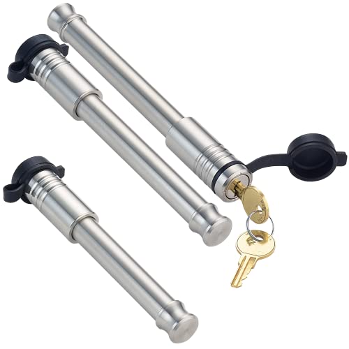 61653 | 3 Pack Mixed 2.5, Keyed Alike, Hitch Locks for B&W 2" & 2.5" Tow and Stow 10K LB & 18K LB - Includes Lock for 2.5" Receiver