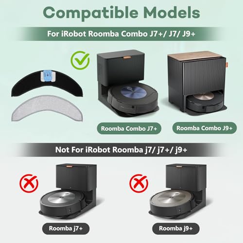 Mopping Cloth Mop Pad Replacement for iRobot Roomba Combo J7+/J7/ Roomba j9+ Robot Vacuum Cleaner (4Pcs) - view 2