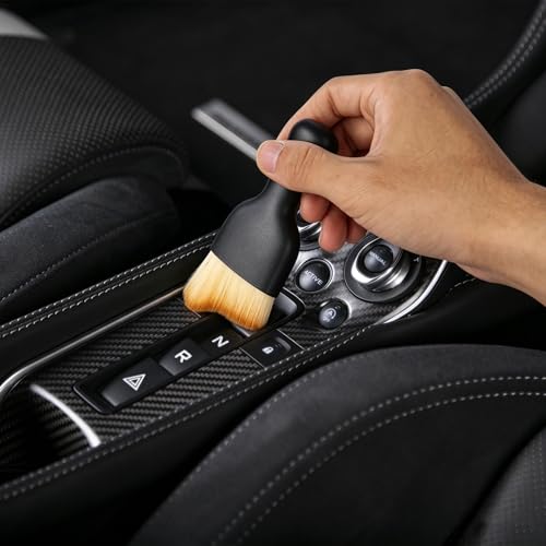Soft Car Interior Detailing Kit,Car Duster Brush, Easy to Clean Interior Brush, Exterior Cleaning Tool, Auto Detailing Brushes for Dashboard, Air Vents, Seat Crevices, Skylight, Wheels & Tires - view 5