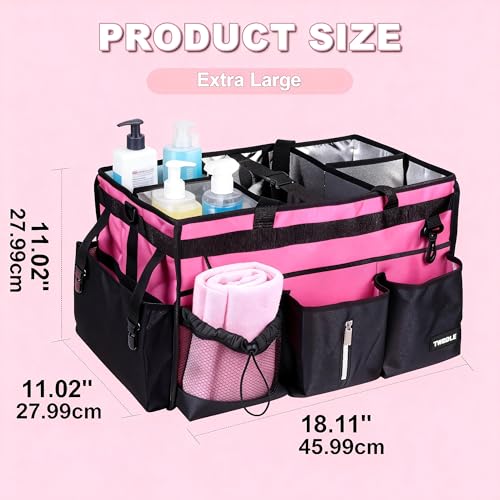 Extra-Large Wearable Cleaning Caddy With Detachable Divider,Cleaning Caddy For Cleaning Supplies Large Cleaning Supply Caddy With Adjustable Shoulder Strap & Waist Belt For Cleaners - view 2