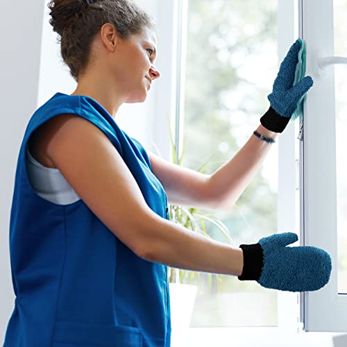 3 Pairs Microfiber Dusting Mitts with Thumb for House Cleaning - view 2