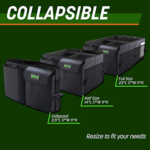 DRIVE - Car Trunk Organizer - Collapsible, Multi-Compartment Automotive SUV Car Organizer for Storage w/Adjustable Straps - Truck & Car Accessories for Women and Men - Black - view 4