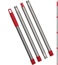 Spin Mop Replacement Handle - 4-Section 30" to 58" Mop Handle Replacement Stick Compatible with O-Ceda Spin Mop, EasyWring Mop Handle for Floor Cleaning(Mop Head&Base not Include) (Red)