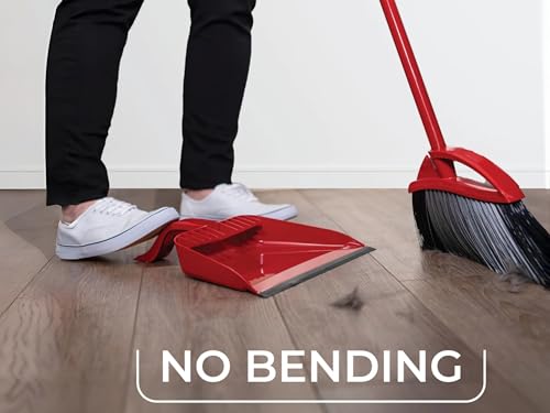 Broom with Dustpan Combo Set, Step-On Dustpan, V-Shaped Bristles - view 5