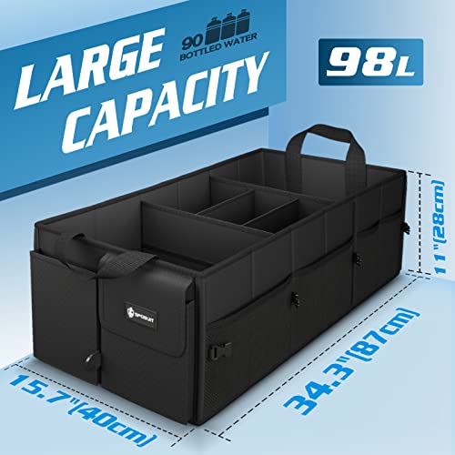 Large Trunk Organizer with Cooler - 98L Collapsible Car Storage - view 2