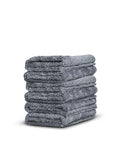 Adam's Borderless Grey Microfiber Towel (6pk) - Premium Ultra Soft Car Detailng Towel Cloths, 480gsm - Safe for Car Wash, Home Cleaning & Pet Drying Cloths (16 Inch x 16 Inch)