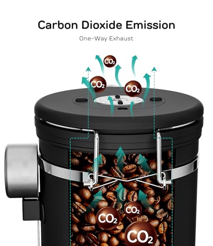 Coffee Canister, 22oz Airtight Stainless Steel Container - view 2