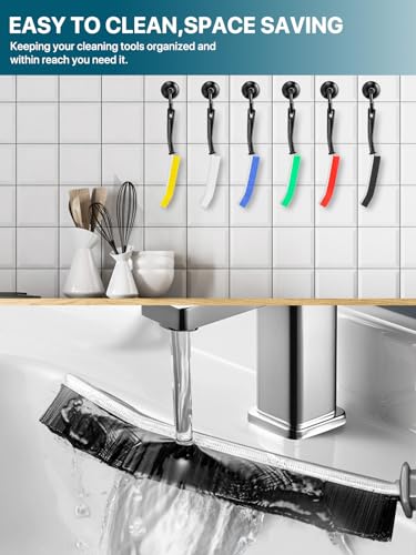 6Pcs Hard Bristle Crevice Cleaning Brush, Multifunctional Premium Crevice Cleaning Tool, Designed for Cleaning Narrow Spaces, Suitable for Toilet, Faucets,Kitchen,Grout - view 6