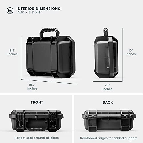 230 Heavy Duty Protective Dry Box Case with Foam - TSA Approved/Mil Spec / IP67 Waterproof/USA Made for Ammo First Aid Kits Microphones Motorcycles Bikes (with Foam) - view 5