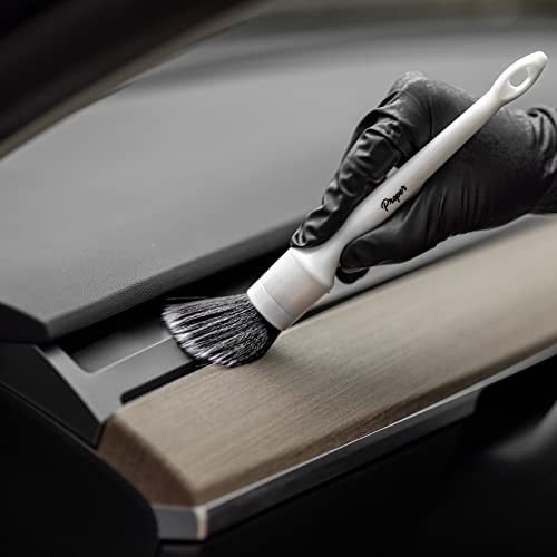 Car Detailing Brush Set, Premium Quality Ultra Soft Bristles, Clean Auto Interior (Leather Seats, Air Vents) or Exterior (Wheels, Paint, Emblems) Detail Brushes Car Detailing (2 Pack) - view 6