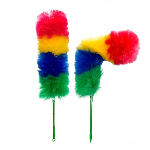 Kitchen + Home Large Static Duster - 27" Inch Electrostatic Feather Duster attracts dust Like a Magnet! Rainbow - view 2