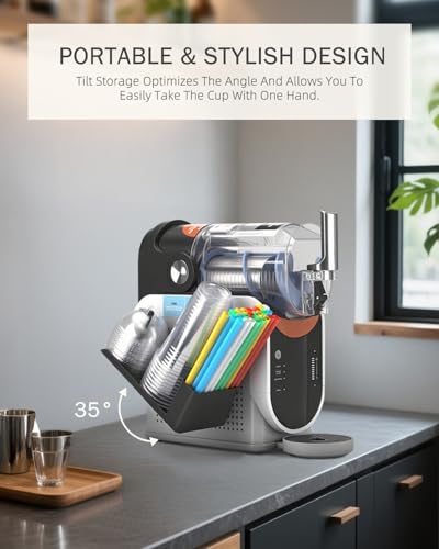 Cup Organizer for Ninja Slushie Machine FS301 & FS300-3-in-1 Side-Mounted Holder for Cups, Lids & Straws - Accessories for Ninja Slushie Machine - view 6