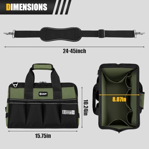 Heavy Duty Tool Bag 15Inch, 16-Pocket Portable Empty Tool Box Organizer - view 3