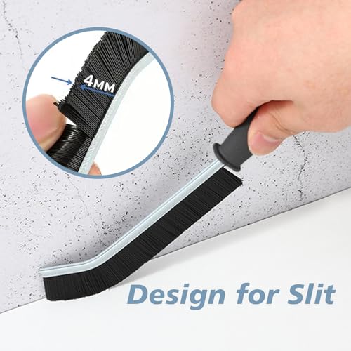 Crevice Cleaning Brush Magic Brush Tool, Bathroom Tile Groove Gap Radiator Window Sink Alloy Cleaning Scrubbing Brushes with Long Handle, Thin Cleaning Supplies for Home Kitchen Narrow Corners - view 3