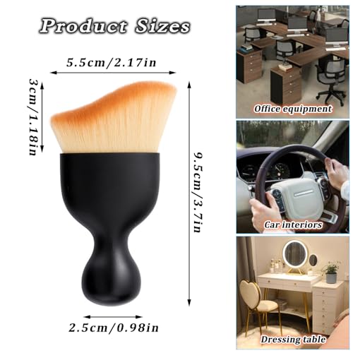 2 Pcs Car Detailing Brush, Car Interior Wash Brush Cleaning Brush, Yellow - view 2