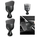 2 PCS Car Detailing Brush, Curved Soft Bristles Auto Removal Dust Collectors, Universal Vehicle Dashboard, Air Conditioner Vents etc Interior Cleaning Tool Accessories (Gray)