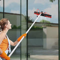 30 FT Telescopic Water Fed Pole and Long Brush w/65 ft Water Hose, Cleaning System for Tall Window Glass Door Car Solar Panel, Washing Equipment Tool Extension Pole Water Spray Washer