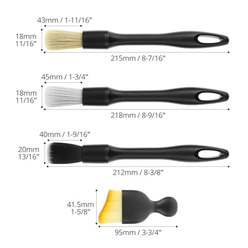 Car Detailing Brush Set for Interior & Exterior Cleaning, 7Pcs Ultra Soft to Hard Bristle Brushes for Dashboard, Leather, Wheels & Emblems, Auto Detailing Tools for Deep Car Care - view 2