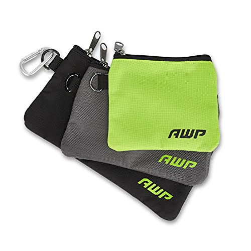 Accessory Tool Pouches with Carabiner Hooks, Tool Belt Accessory, Three Different Sizes, Pack of 3