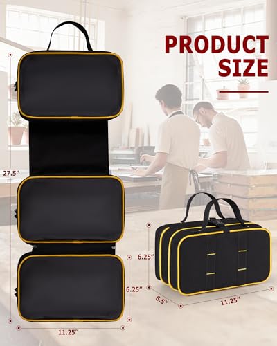 Roll Up Tool Bag with 3 Clear Window Cases (One Detachable) - view 5